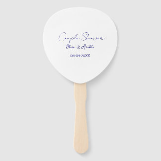 Éventail nom de douche de couple date violet tendance simpl
