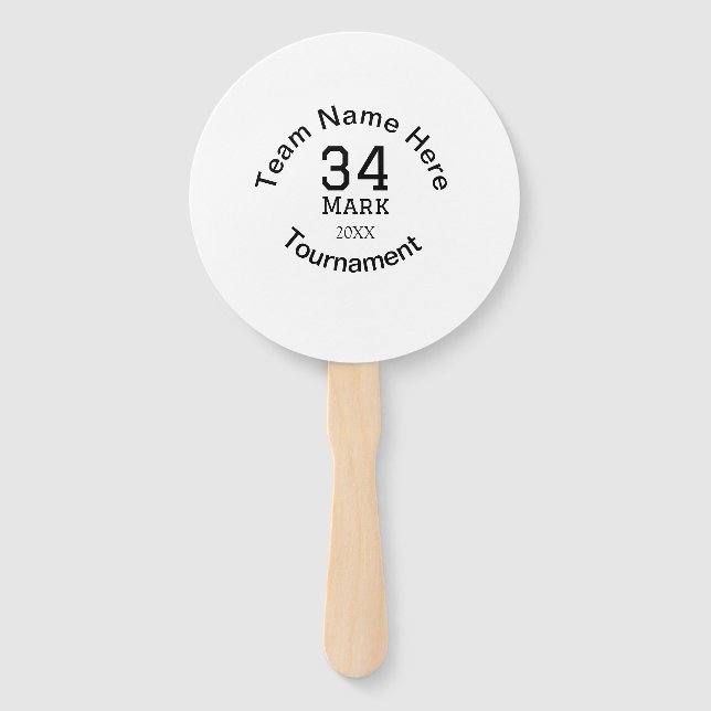 Éventail Nom de l'équipe ici ajouter nom tournoi année text (Devant)