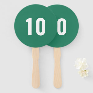 Éventail Nombre de pagaie Moderne Green Event Score