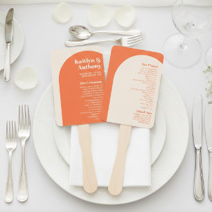 Éventail Nostalgic Charm Retro Wedding Programme