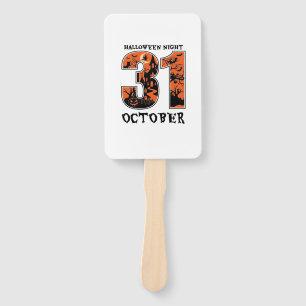 Éventail Nuit d'Halloween Maison Hantée d'Octobre Sorcière