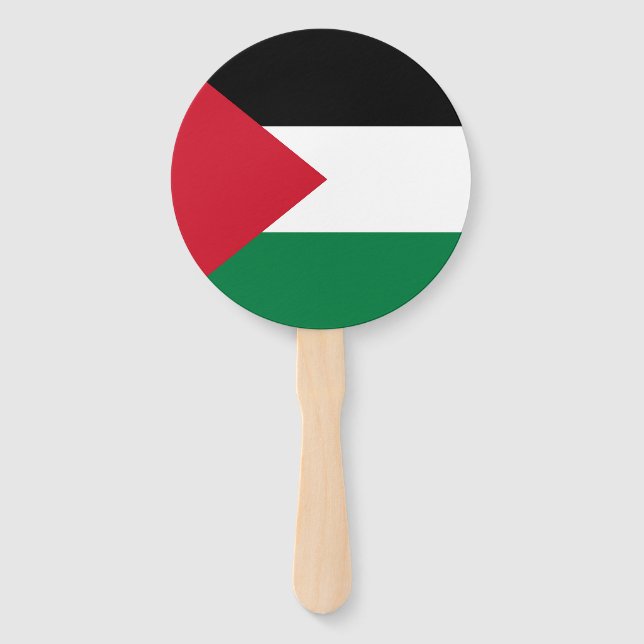 Éventail officiellement le drapeau de l'État de Palestine (Devant)