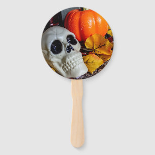 Éventail Orange et crâne