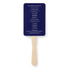 Ordre de service de cérémonie de mariage chic bleu