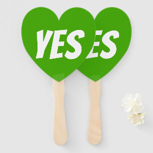 Éventail Oui les deux côtés vert quiz jeu signalisateurs