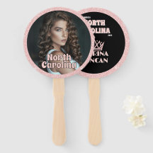 Pack 10 du rose Gold Glitz Pageant Fan Waver