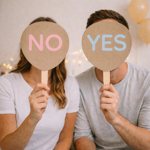 Éventail Pagaies de jeu de mariage Oui ou Non