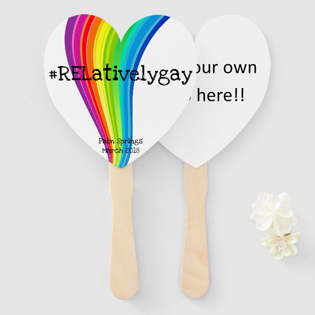 Éventail Pagaies Rainbow Bachelorette avec photo personnali (Devant et derrière)