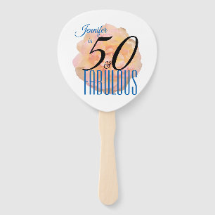 Éventail Pale Peach Rose 50 et Fabulous Birthday