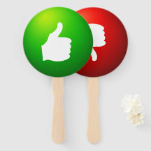 Panneau de pouce en haut ou en bas pour jeu