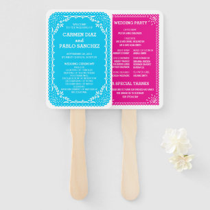 Éventail Papier Picado Colorful Mariage mexicain