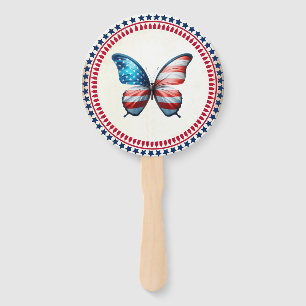 Éventail papillon 4 juillet patriotique américain
