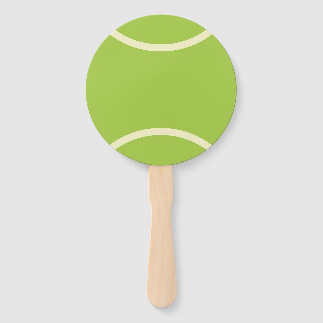 Éventail Parti de balle de tennis vert moderne (Devant)