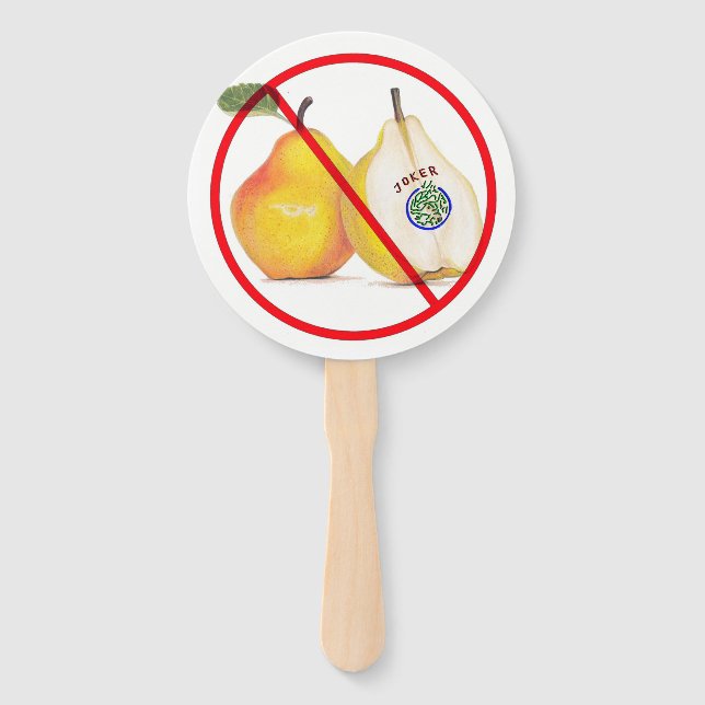 Éventail Pas de jokers avec des poires (Devant)