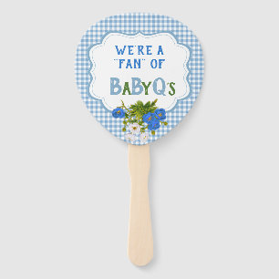 Éventail Pays Vérification Gingham Bleu Fleurs BabyQ BBQ