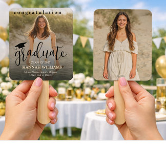 Éventail Personalized Graduation Hand Fan - Custom Photo