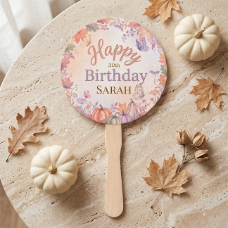 Éventail personnalisé Boho Automne Anniversaire Ci
