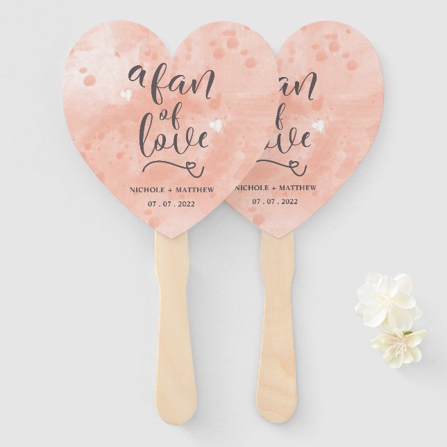 Éventail Personnalisé Un Ventilateur D'Amour Calligraphie A (Devant et derrière)