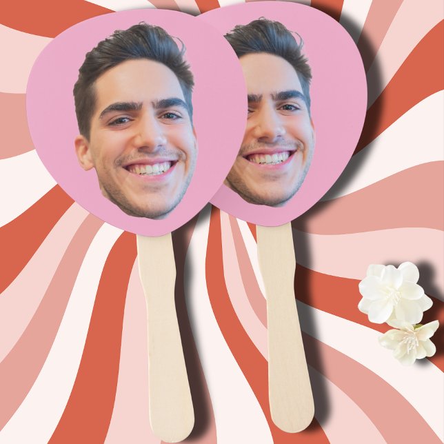 Éventail Personnalisé Visage Anniversaire Faveurs Bachelor  (Créateur téléchargé)