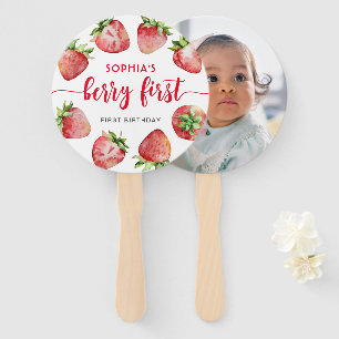 Éventail Photo de premier anniversaire fraise Berry Sweet