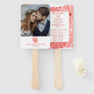 Éventail Photo Super moderne rose marguerite mariage