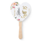 Pink Floral Gold Script Sweet 16 Anniversaire Bann