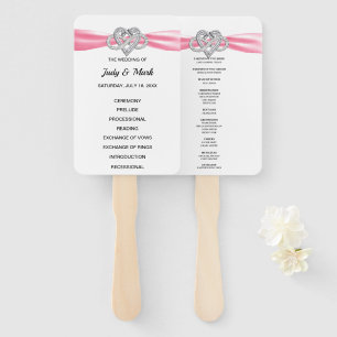 Éventail Pink Infinity Coeur Wedt Programme Fans