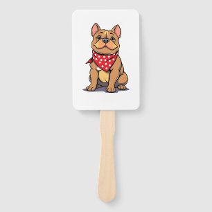 Éventail Pitbull Bouledogue Mignon avec Bandana Amoureux de