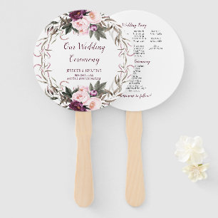Éventail Plum violet Lavande pivoines verdure Ventilateurs 
