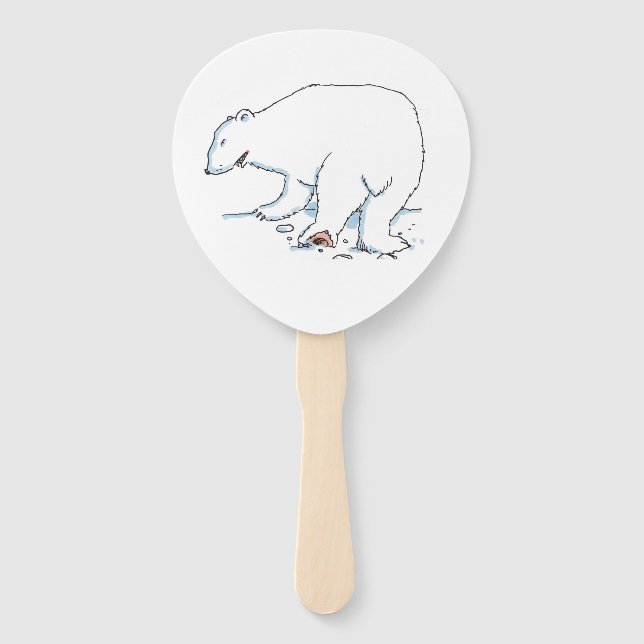 Éventail Polar Bear paddle hand fans (Devant)