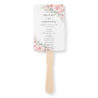 Programme Chic Delicate Blush Rose Floral Wedding