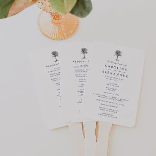 Éventail Programme de Cérémonie Mariage de La Havana Palm