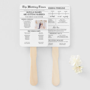 Éventail Programme de jour de mariage du journal Mariage Ca