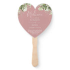 Programme de mariage à la verdure rose poussiéreus