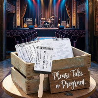 Programme de Mariage Billet de Concert Rock Modern
