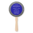 Programme de mariage bleu argent