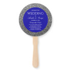Programme de mariage bleu argenté