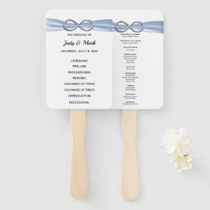 Éventail Programme de mariage Blue Infinity Fans