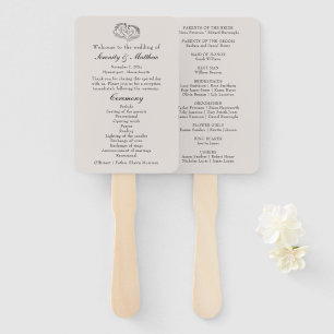 Éventail Programme de Mariage campagnard rustique Western H