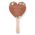 Programme de mariage coeur en terre cuite verdoyan