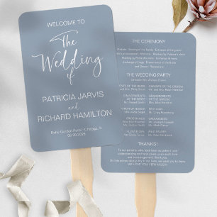 Éventail Programme de mariage de calligraphie moderne simpl
