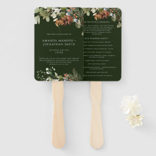Éventail Programme de mariage des arrangements floraux d'aq