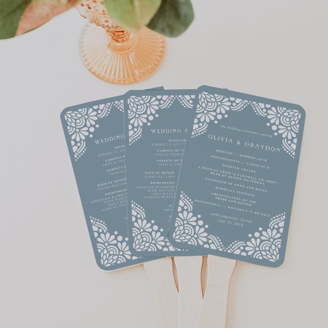 Éventail Programme de mariage des Beaux-Arts (Créateur téléchargé)