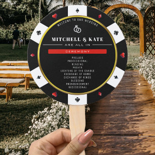 Éventail Programme de mariage des chips de poker
