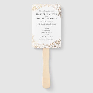 Éventail Programme de mariage des fleurs de récolte