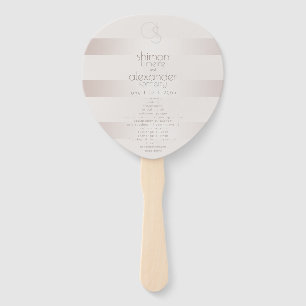 Éventail Programme de mariage Élégant moderne Blush Pearl S