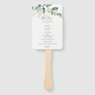ÉVENTAIL PROGRAMME DE MARIAGE EN EAU DE LA FAUNE EUCALYPTUS