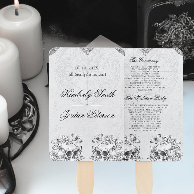 Éventail Programme de mariage gothique (Créateur téléchargé)