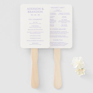 Éventail Programme de mariage moderne lilas élégant