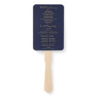 Programme de mariage pour écriture or bleu marine